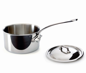 Mauviel M'Cook 2.7 qt Stainless Steel Saucepan & Lid Cookware online kitchen sale