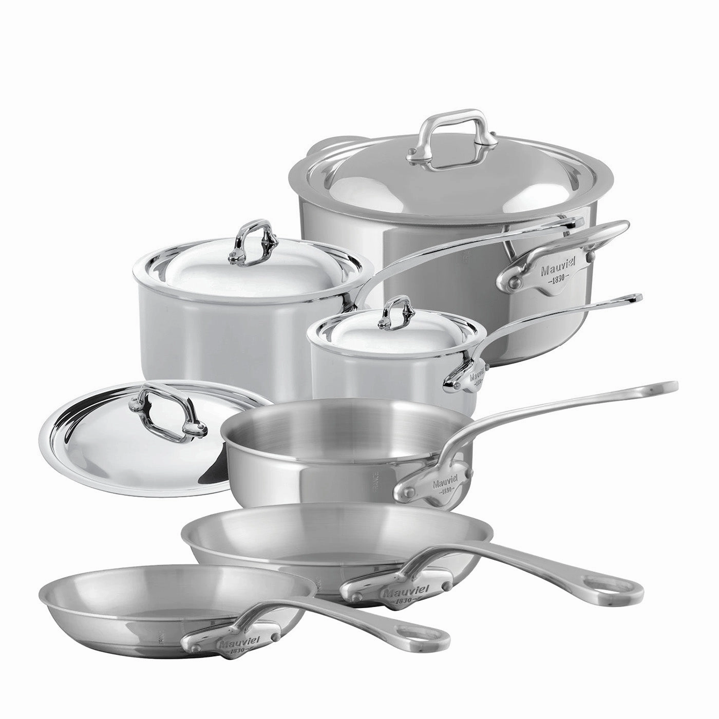 Mauviel M'Cook Stainless Steel 10 Piece Cookware Set Bakeware online promo
