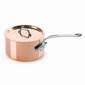 Mauviel M'Heritage M'150s 3.6 qt. Saucepan & Lid Cast Stainless Handle Cookware online kitchen sale