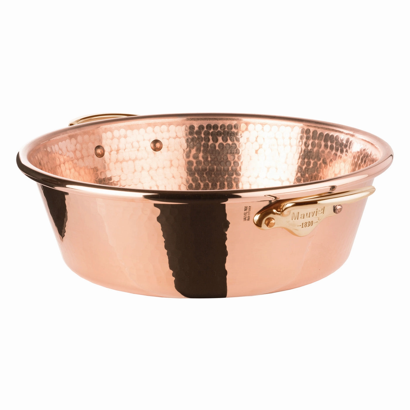 Mauviel M'Passion 17.4 Qt. Hammered Jam Pan, Bronze Handle Cookware online kitchen sale