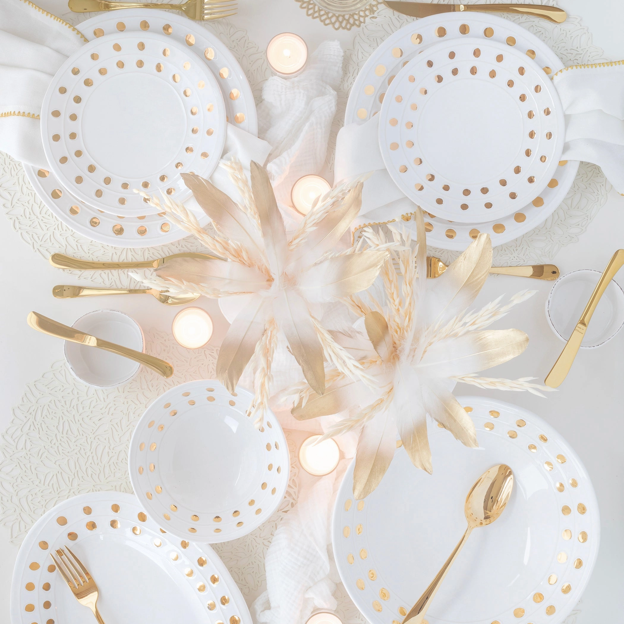 Medici Gold Large Round Platter