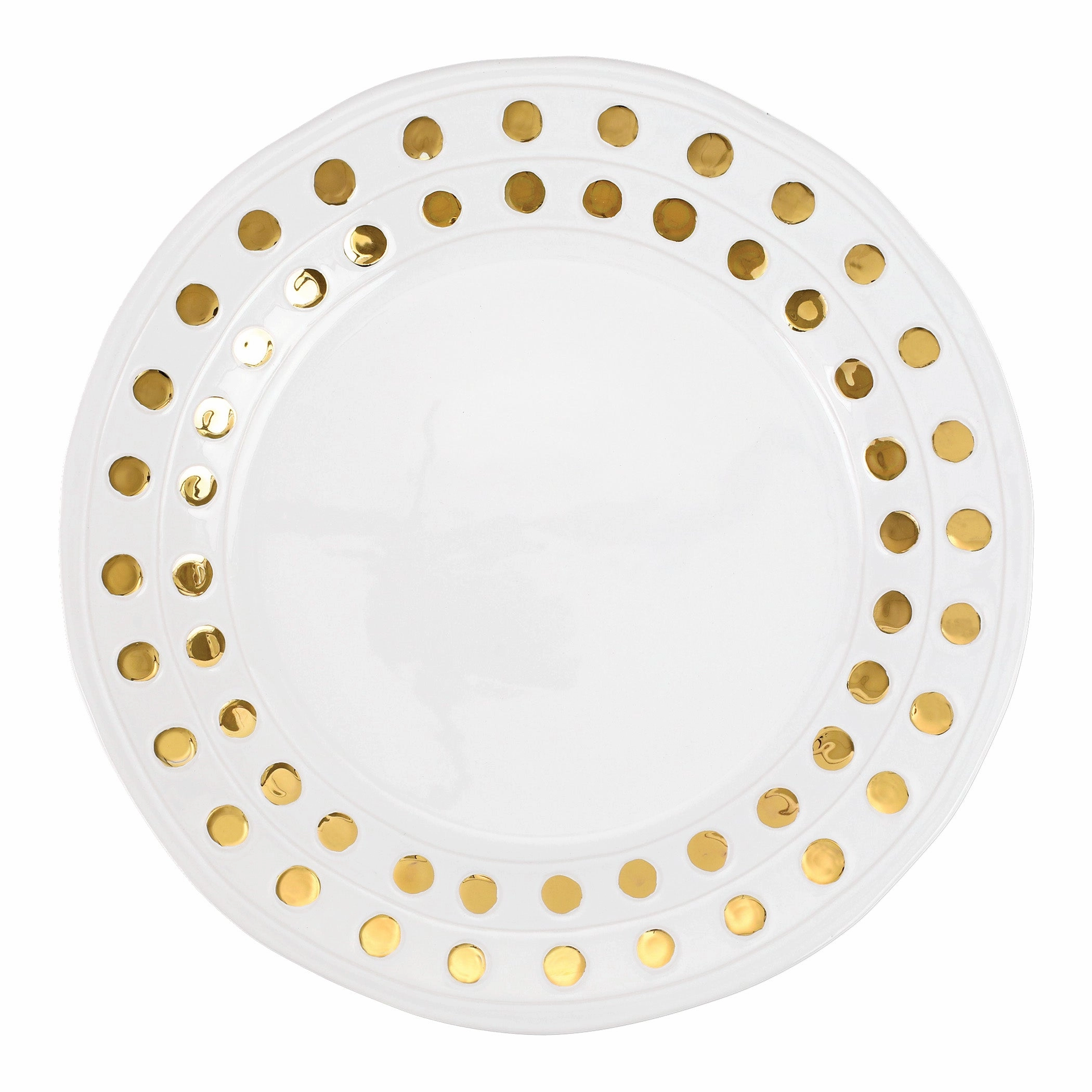 Medici Gold Large Round Platter Serveware deals online