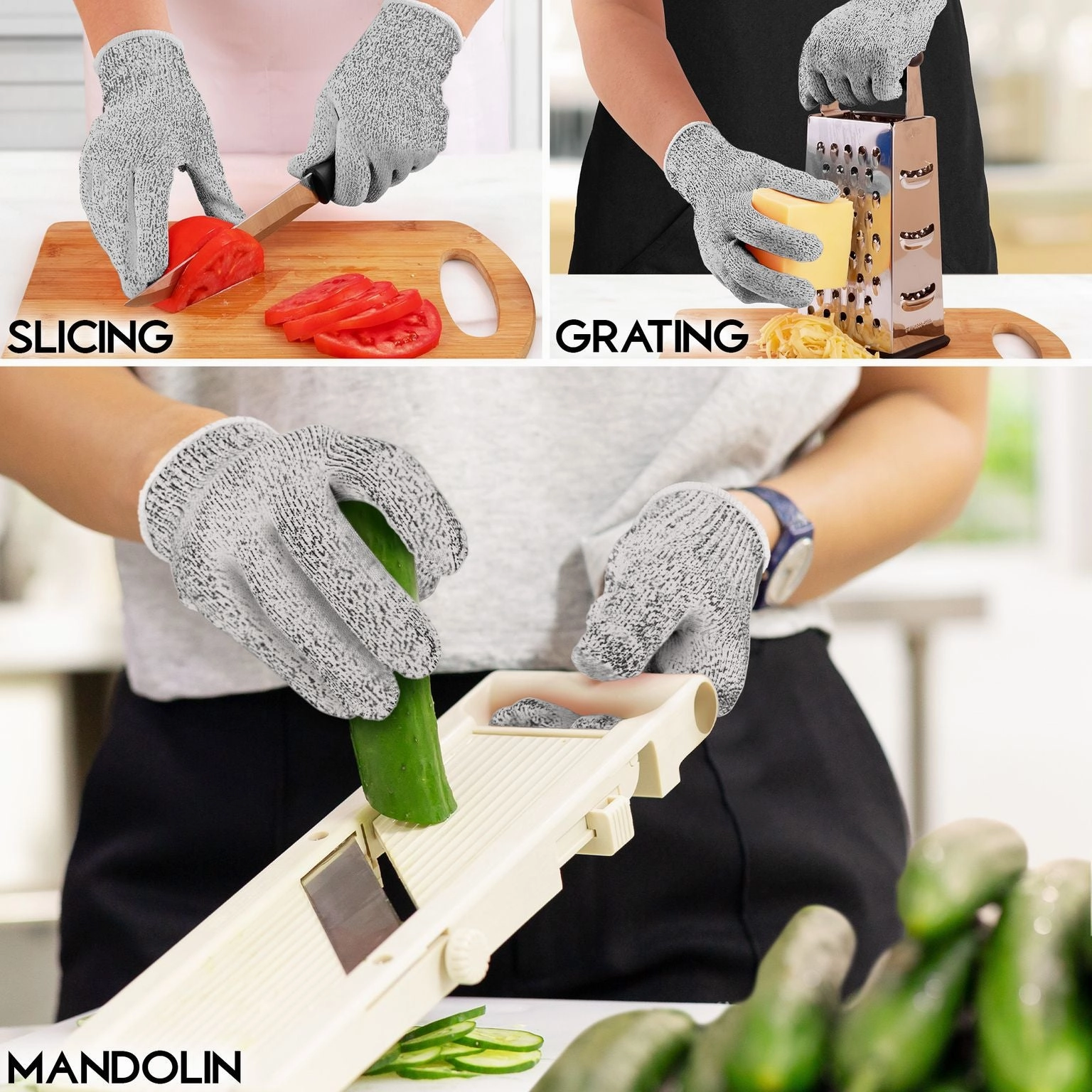 Medium Cut Resistant Gloves Food Grade Level 5 Protection