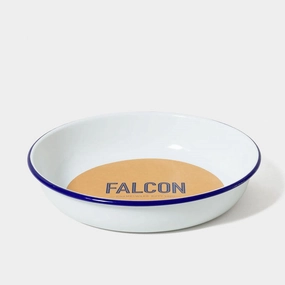 Medium Salad Bowl, 26cm, White with Blue rim Serving Bowls Entertaining Set