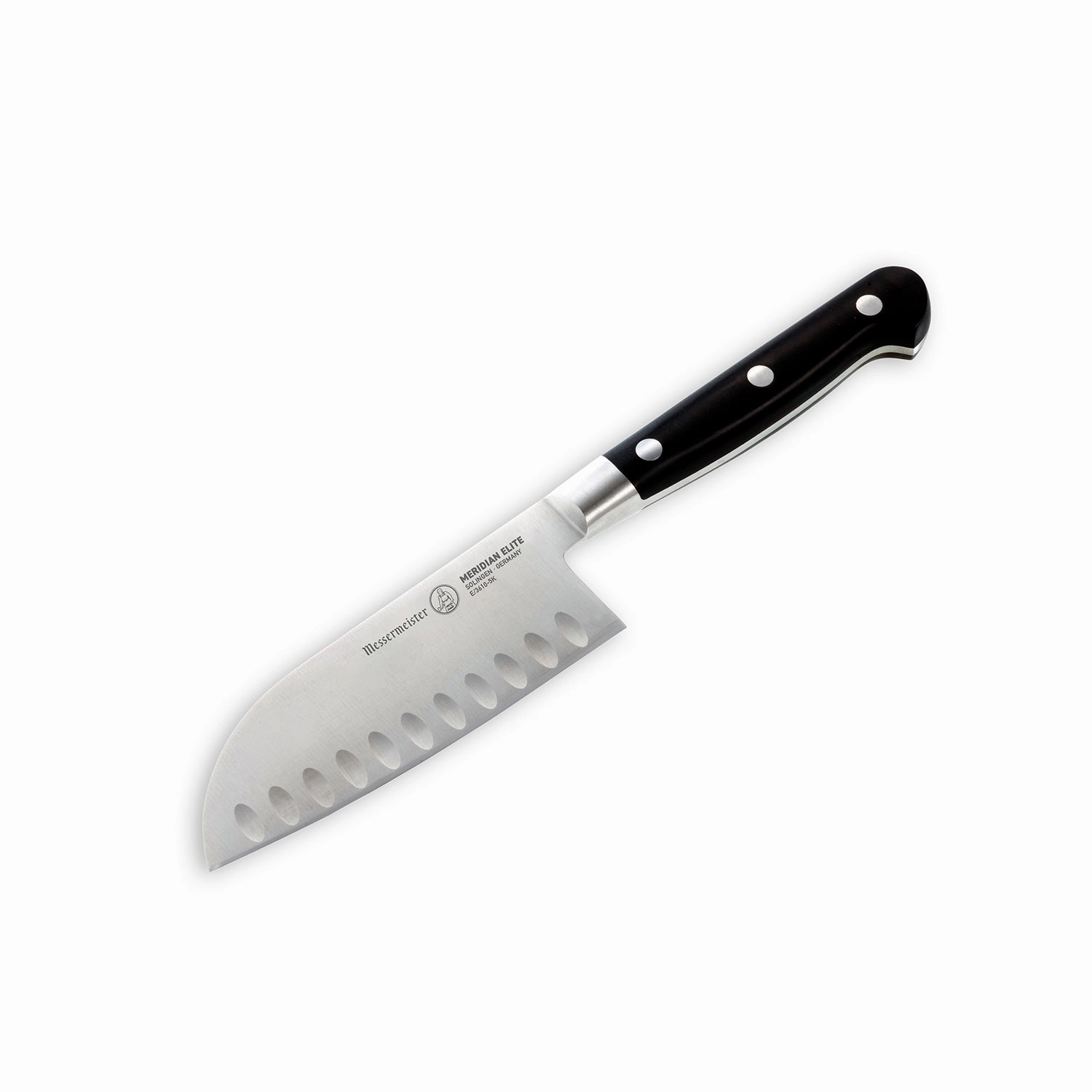 Messermeister Meridian Elite 5-Inch Kullenschliff Santoku Knife Cutlery outlet discounts