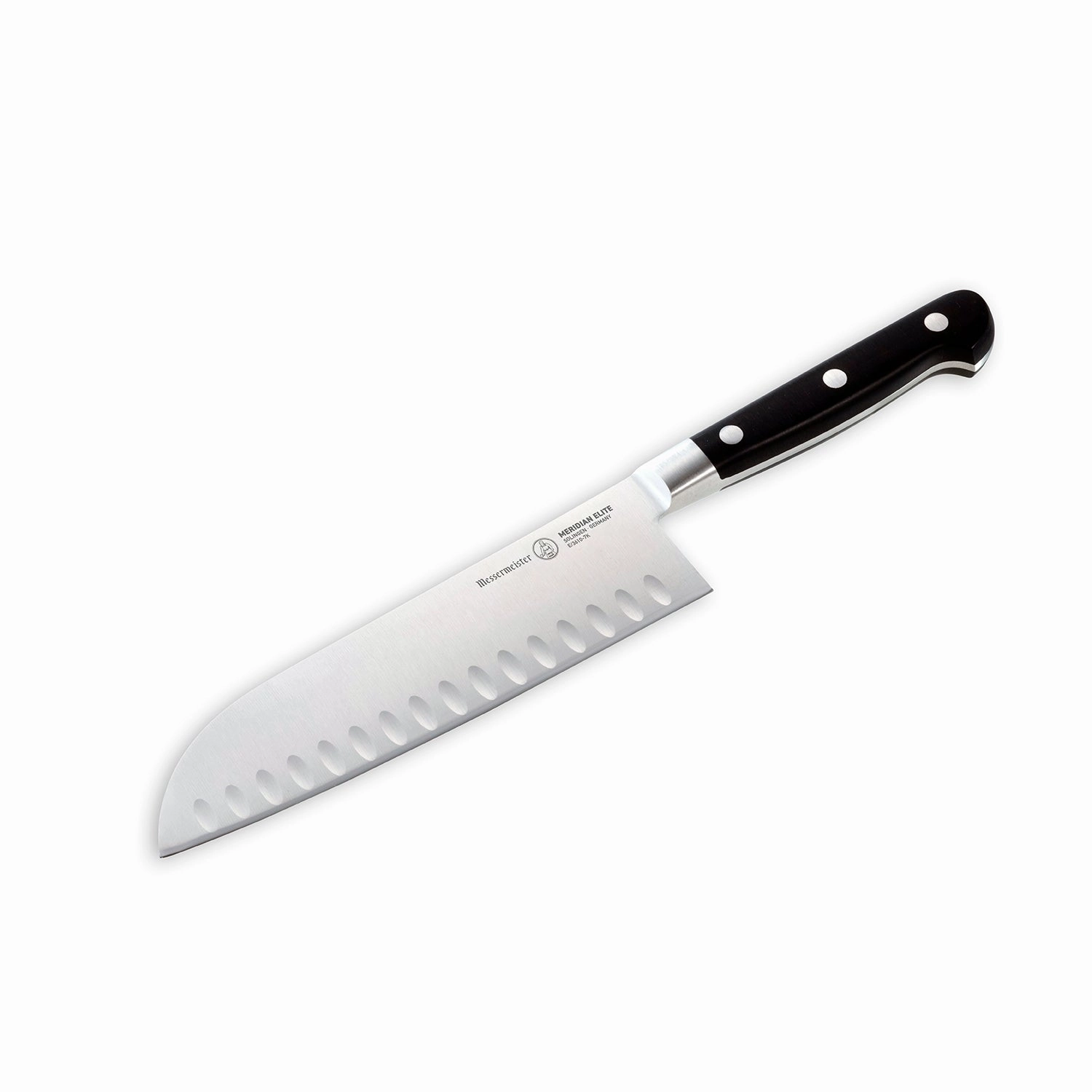 Messermeister Meridian Elite 7-Inch Kullenschliff Santoku Knife Cutlery outlet discounts