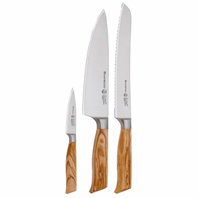 Messermeister Oliva Elite 3 Piece Trio Knife Set Cutlery outlet discounts