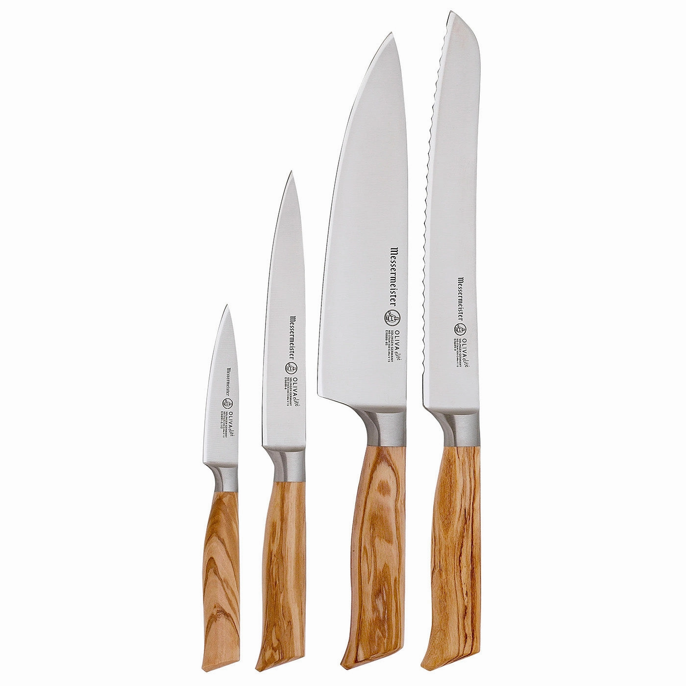 Messermeister Oliva Elite 4 Piece Gourmet Knife Set Cutlery outlet discounts