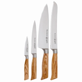 Messermeister Oliva Elite 4 Piece Gourmet Knife Set Cutlery outlet discounts