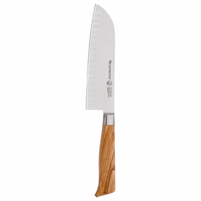 Messermeister Oliva Elite 7-Inch Kullenschliff Santoku Knife Cutlery outlet discounts