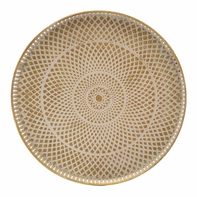 Metal Tray Round with Mandala Serveware clearance shop