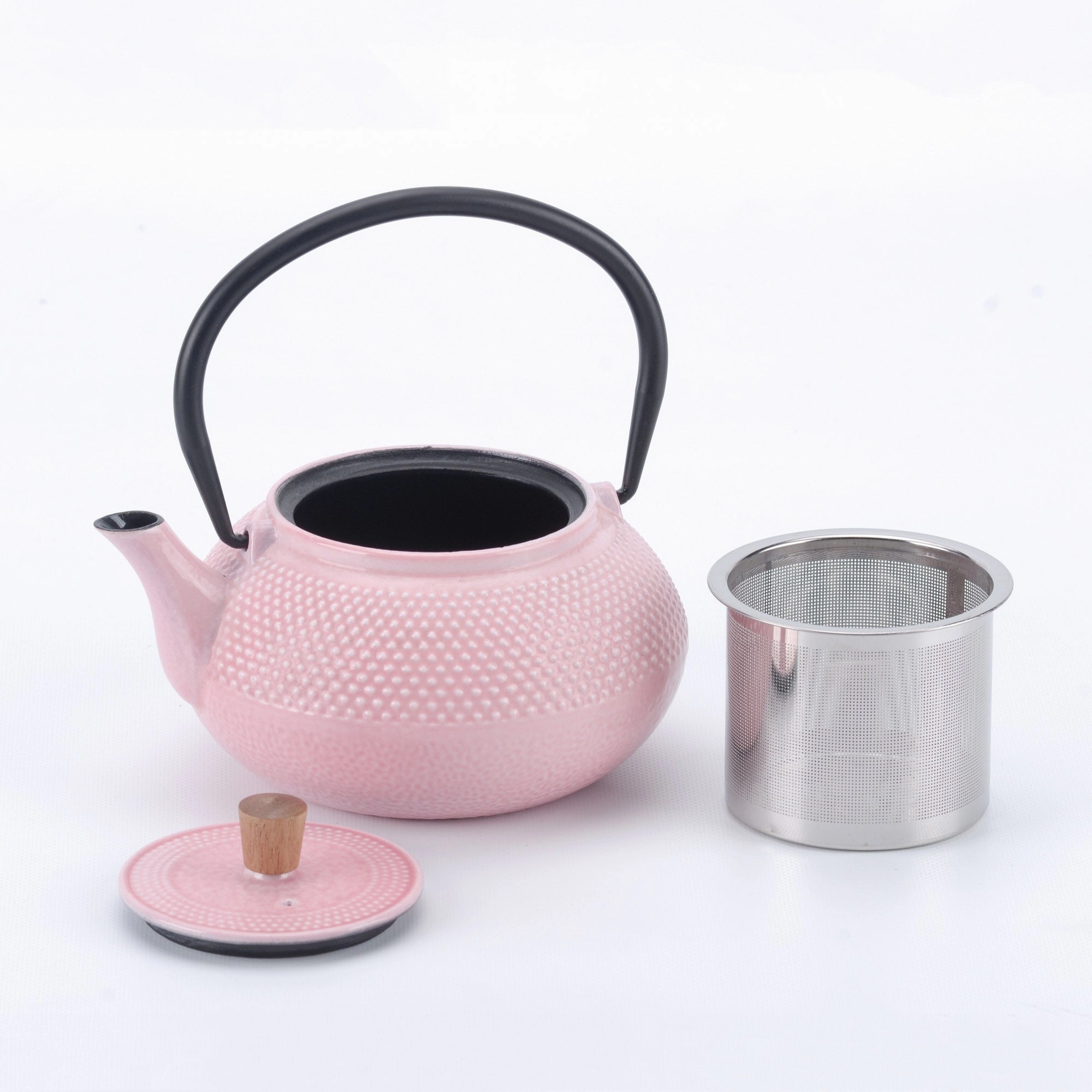 Minimal Enameled Cast Iron Teapot - Dot
