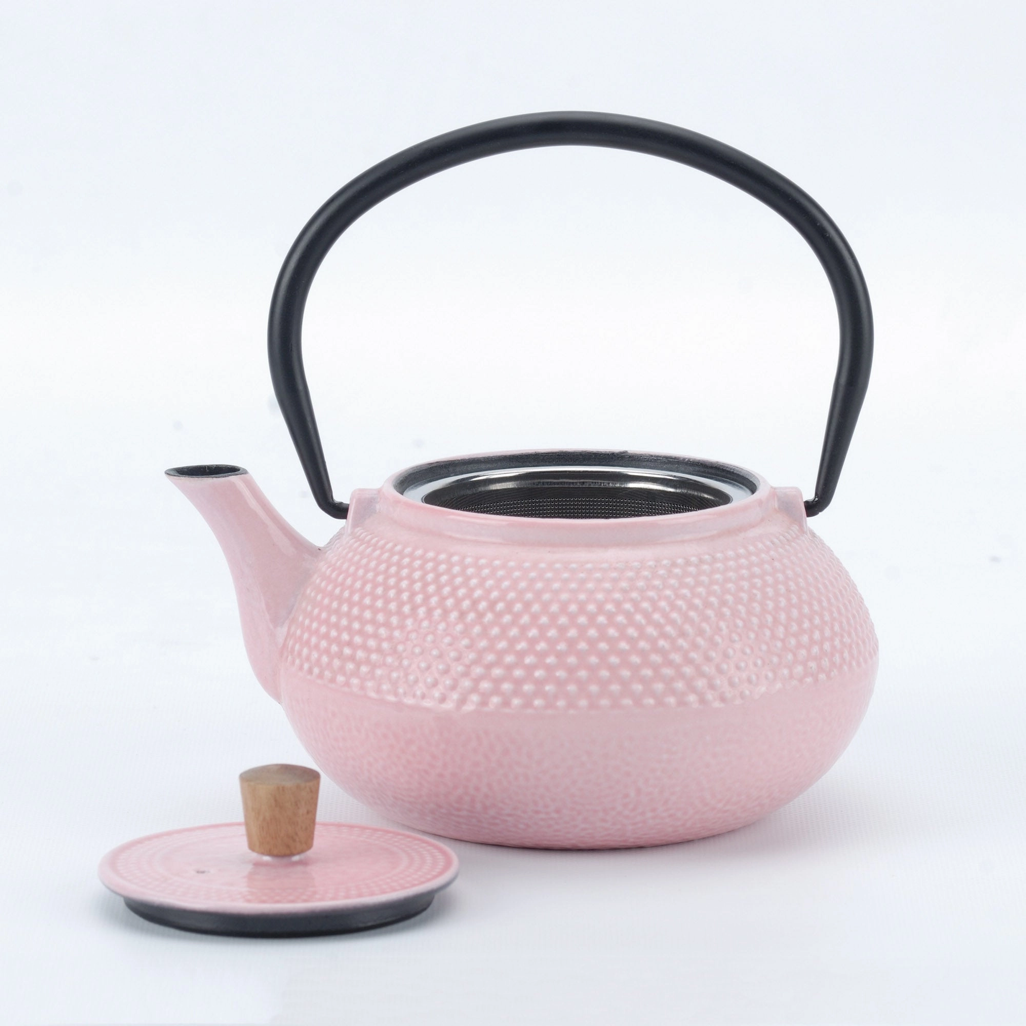 Minimal Enameled Cast Iron Teapot - Dot