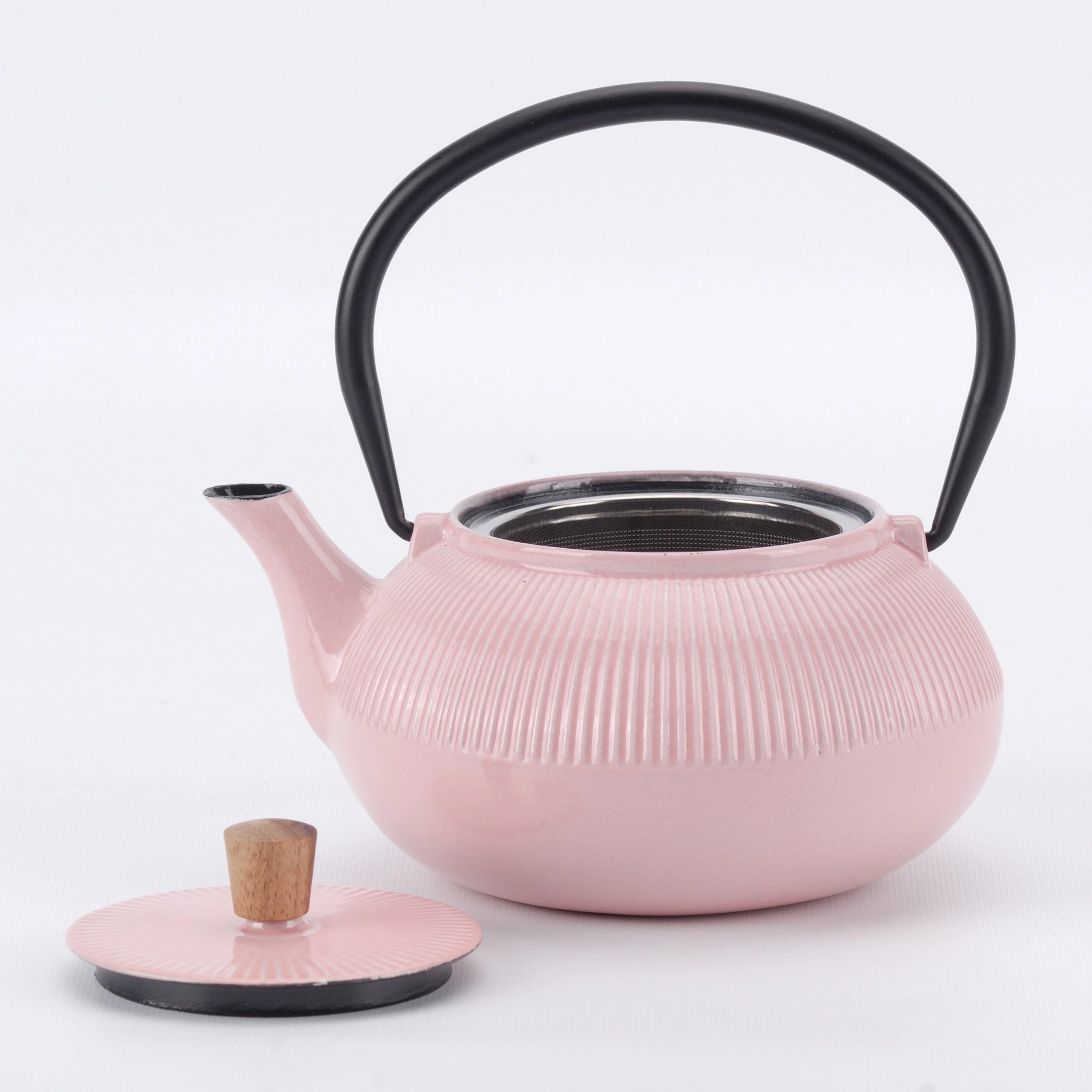Minimal Enameled Cast Iron Teapot - Line