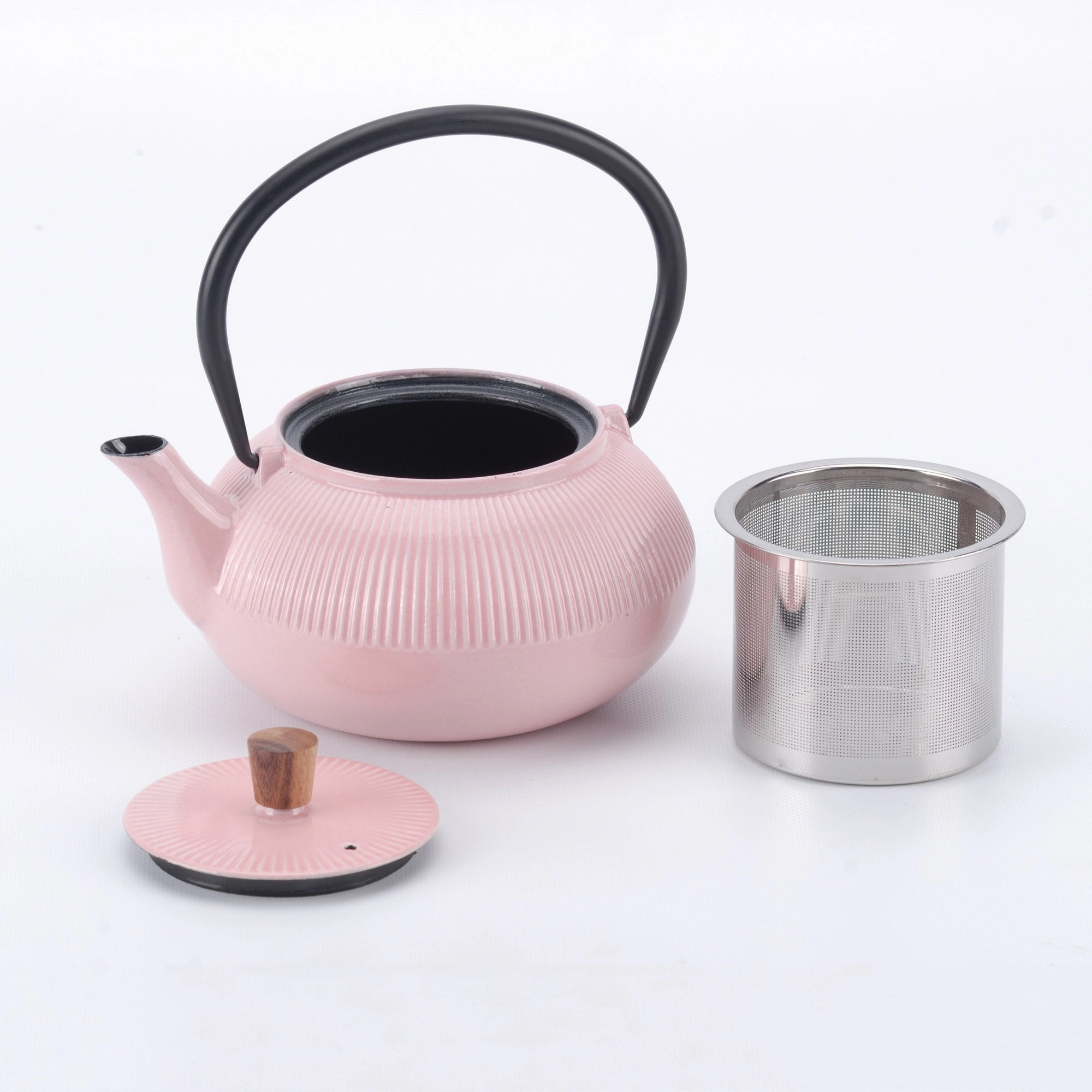 Minimal Enameled Cast Iron Teapot - Line