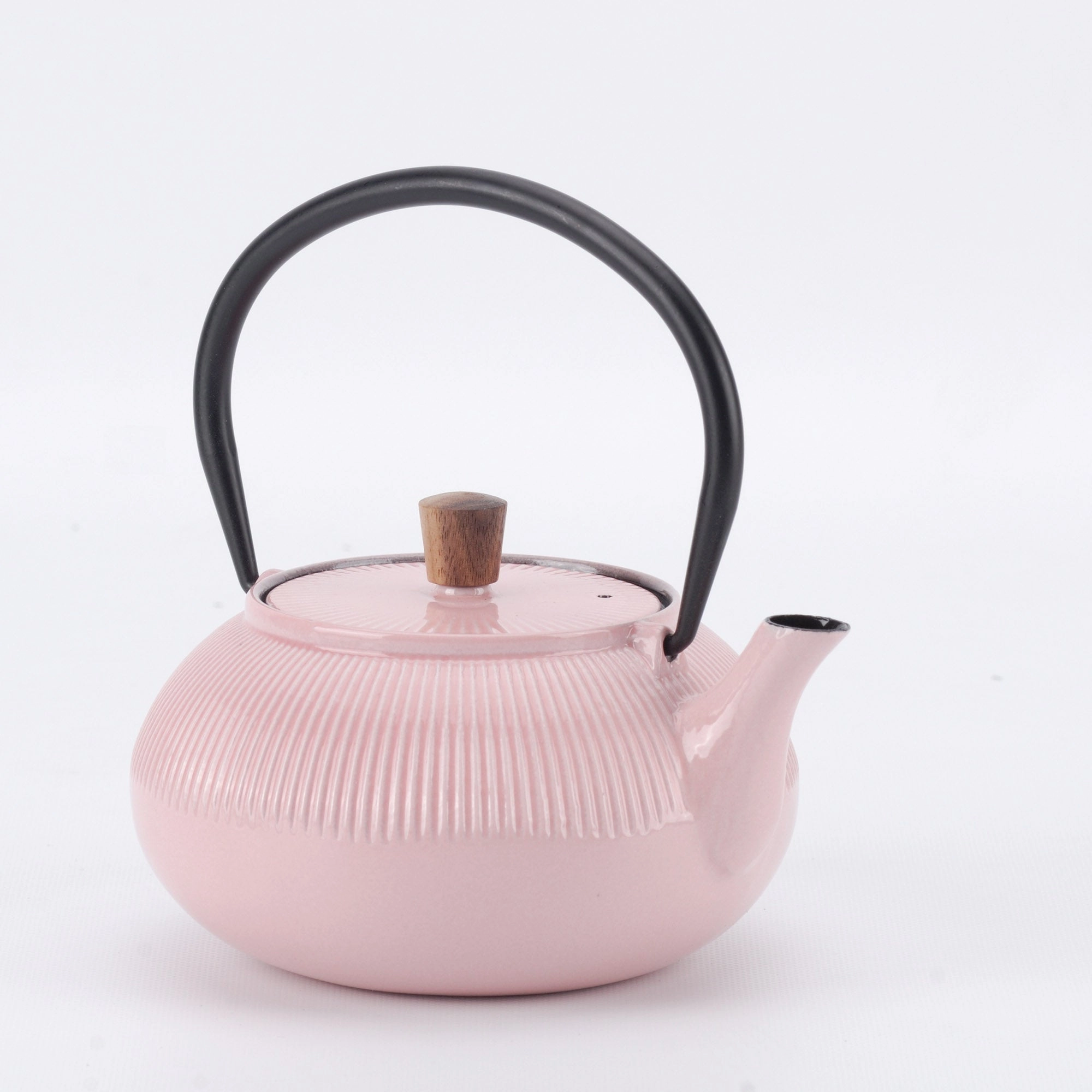 Minimal Enameled Cast Iron Teapot - Line