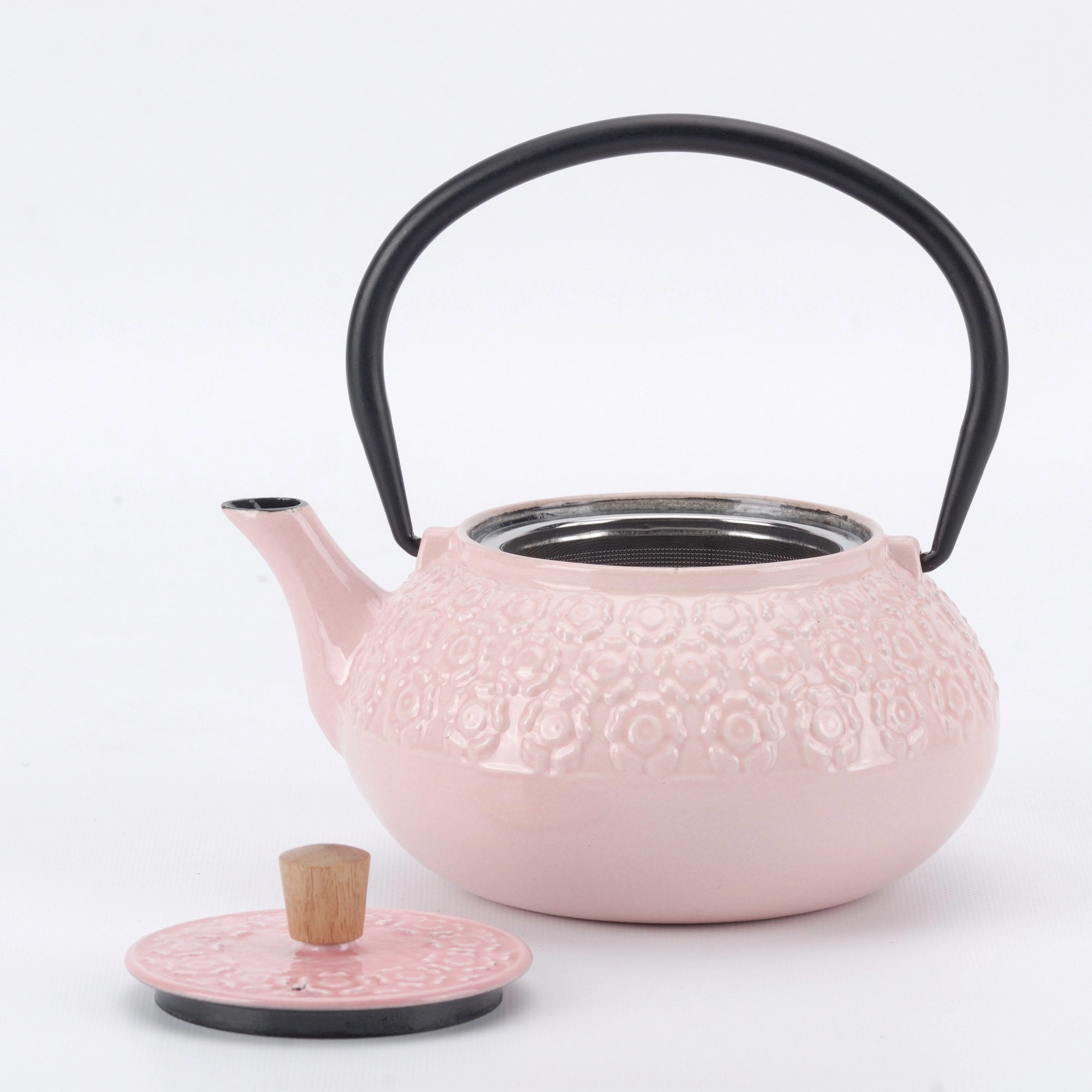 Minimal Enameled Cast Iron Teapot - Sakura
