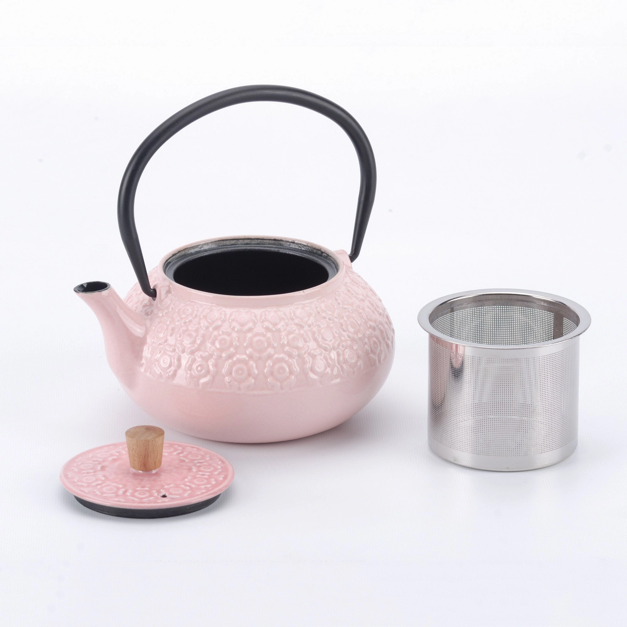 Minimal Enameled Cast Iron Teapot - Sakura