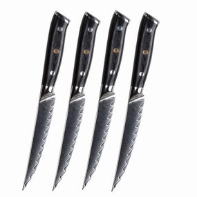 Minimal G10 Damascus Steak Knife Set Of 4 Cutlery outlet discounts