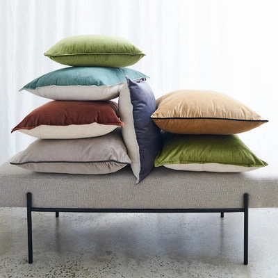 Mira Velvet Olive Cushion 50cm