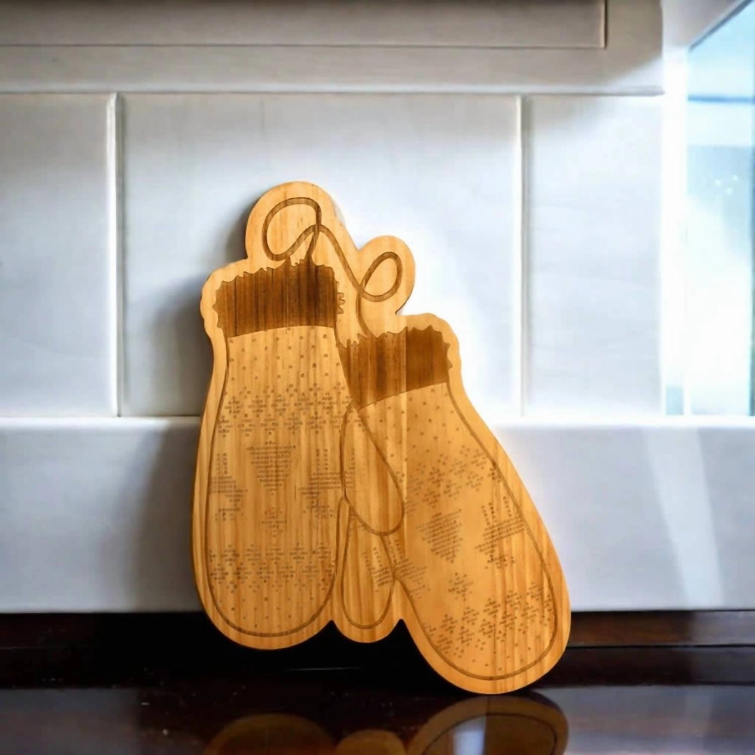 Mittens Wood Board - 10.75" X 15.75" In Brown