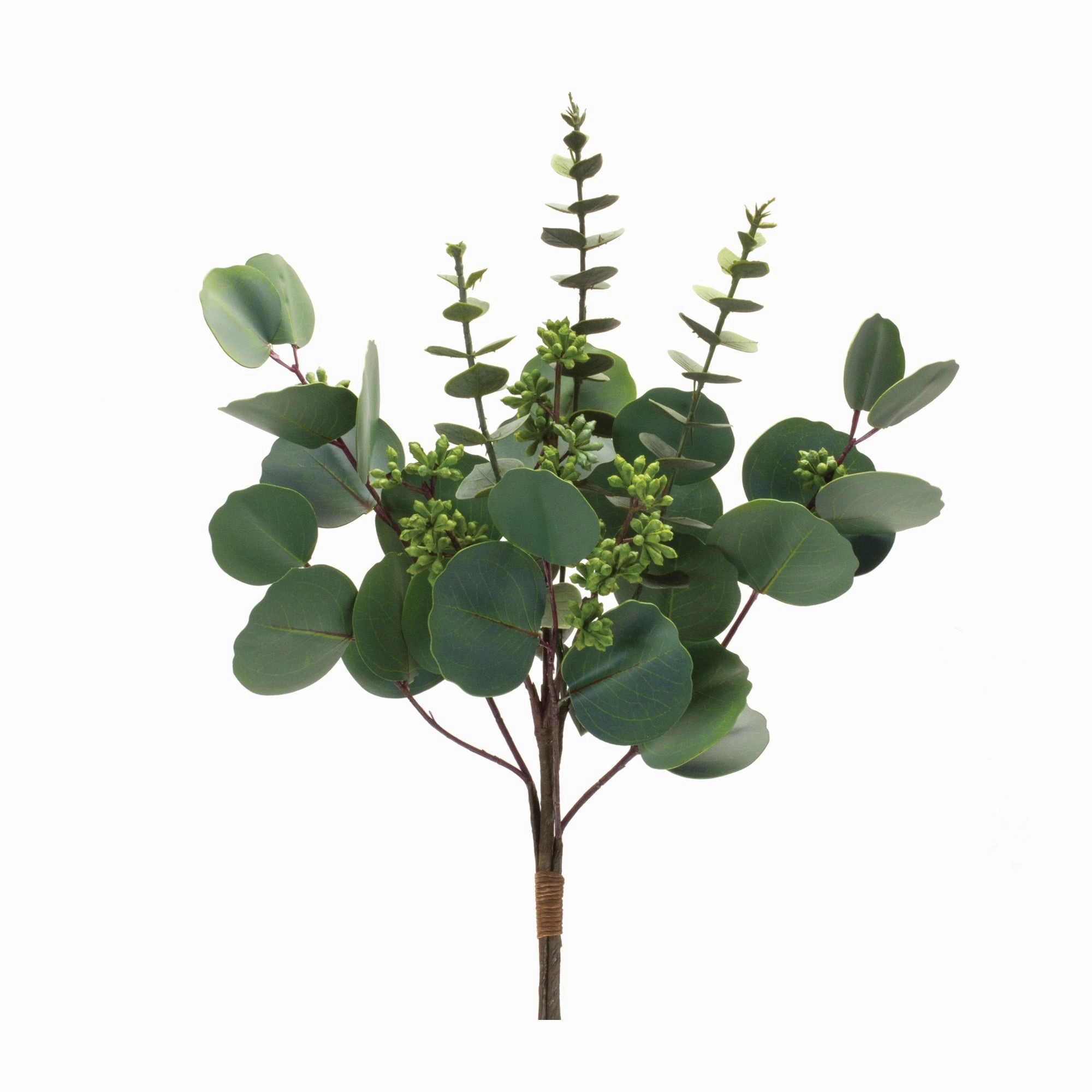 Mixed Eucalyptus Bundle (Set of 6) 18.5"H Polyester Faux Florals cheap bouquet decor