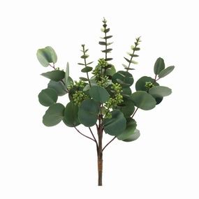 Mixed Eucalyptus Bundle (Set of 6) 18.5"H Polyester Faux Florals cheap bouquet decor