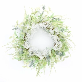 Mixed Wreath 21.5"D EVA/Fabric/Plastic Faux Florals cheap bouquet decor