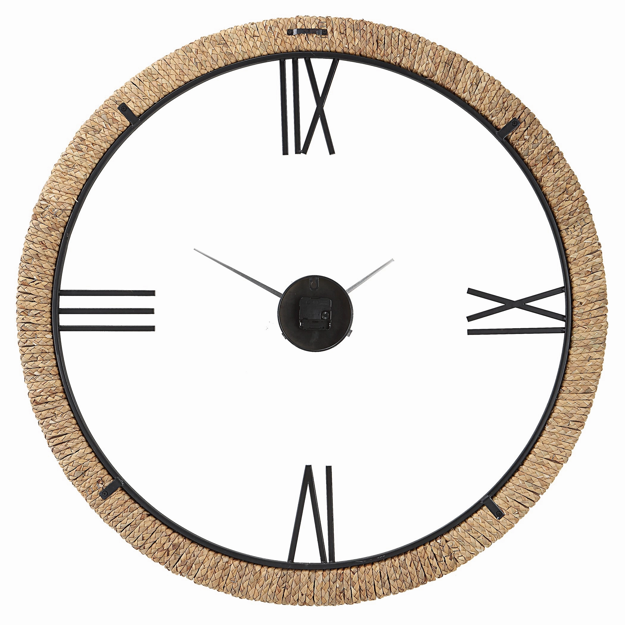 Montecito Wall Clock Braided Banana Leaf Clocks decor discount