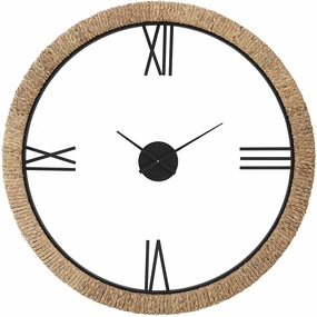 Montecito Wall Clock Braided Banana Leaf Wall Clocks Timeless Sale