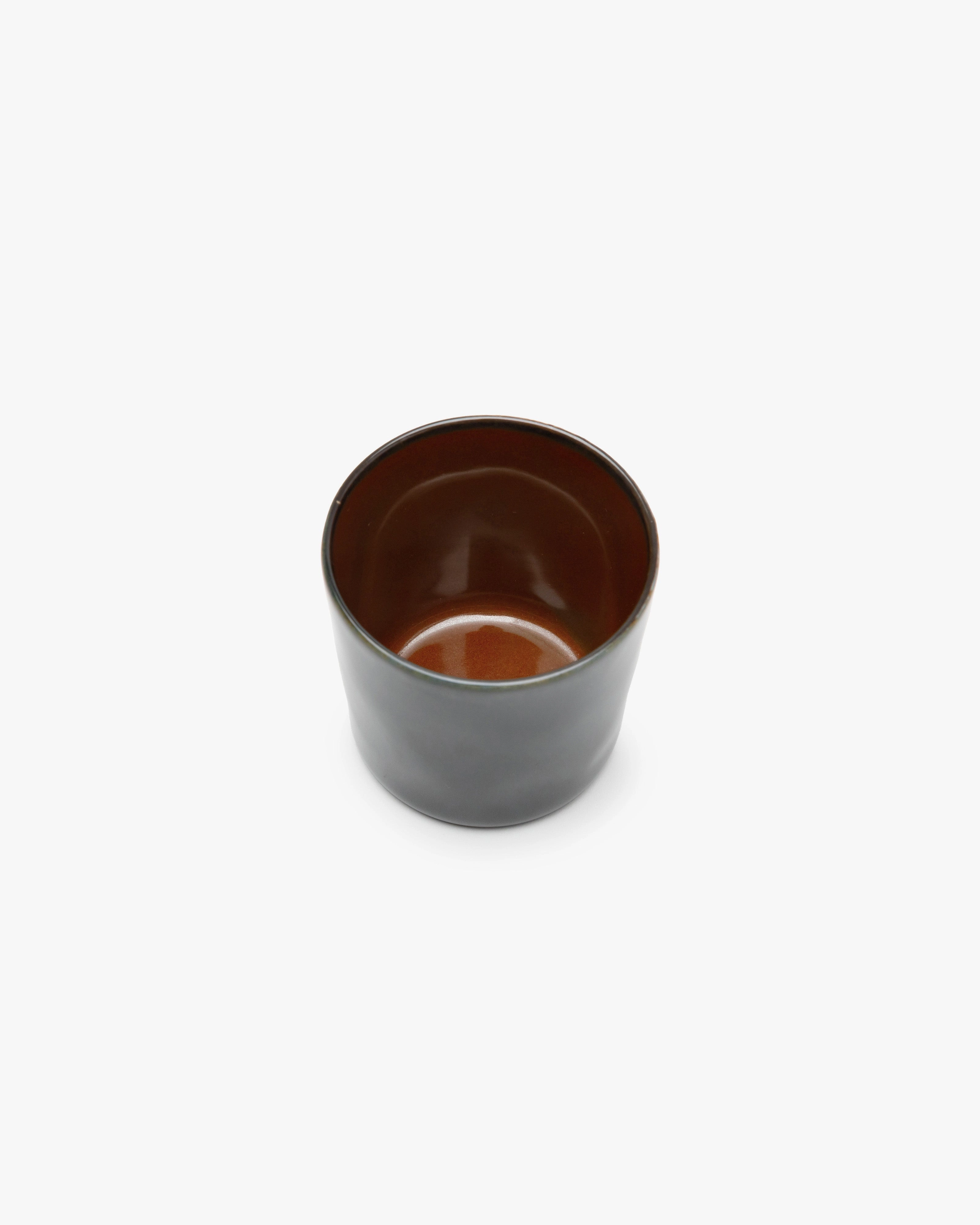 Mug cylinder high dark blue/rust Terres de rves