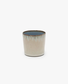 Mug cylinder high misty gray/smoky blue Terres de rves Dinnerware tableware outlet