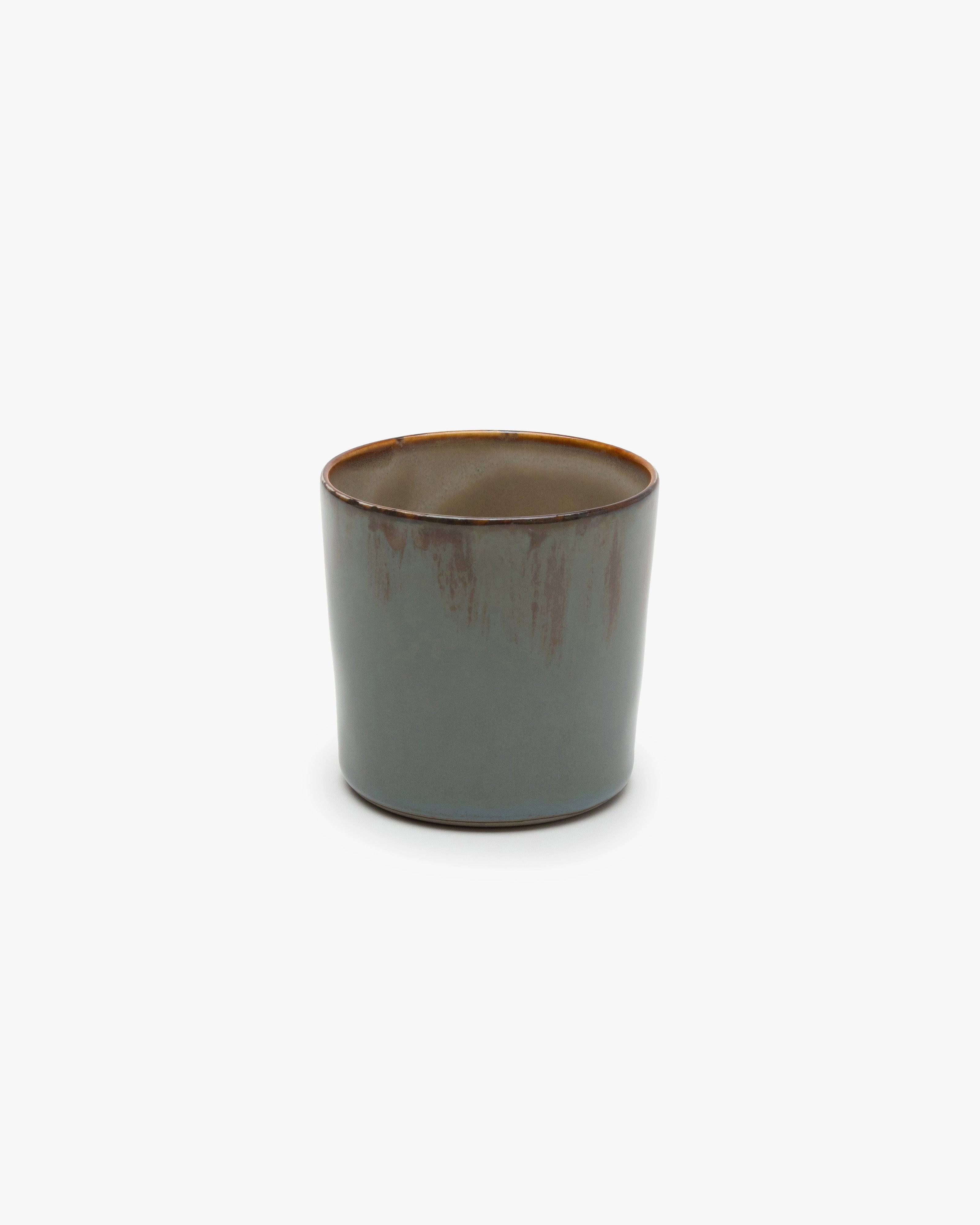 Mug cylinder high smoky blue/misty gray Terres de rves Dinnerware tableware outlet