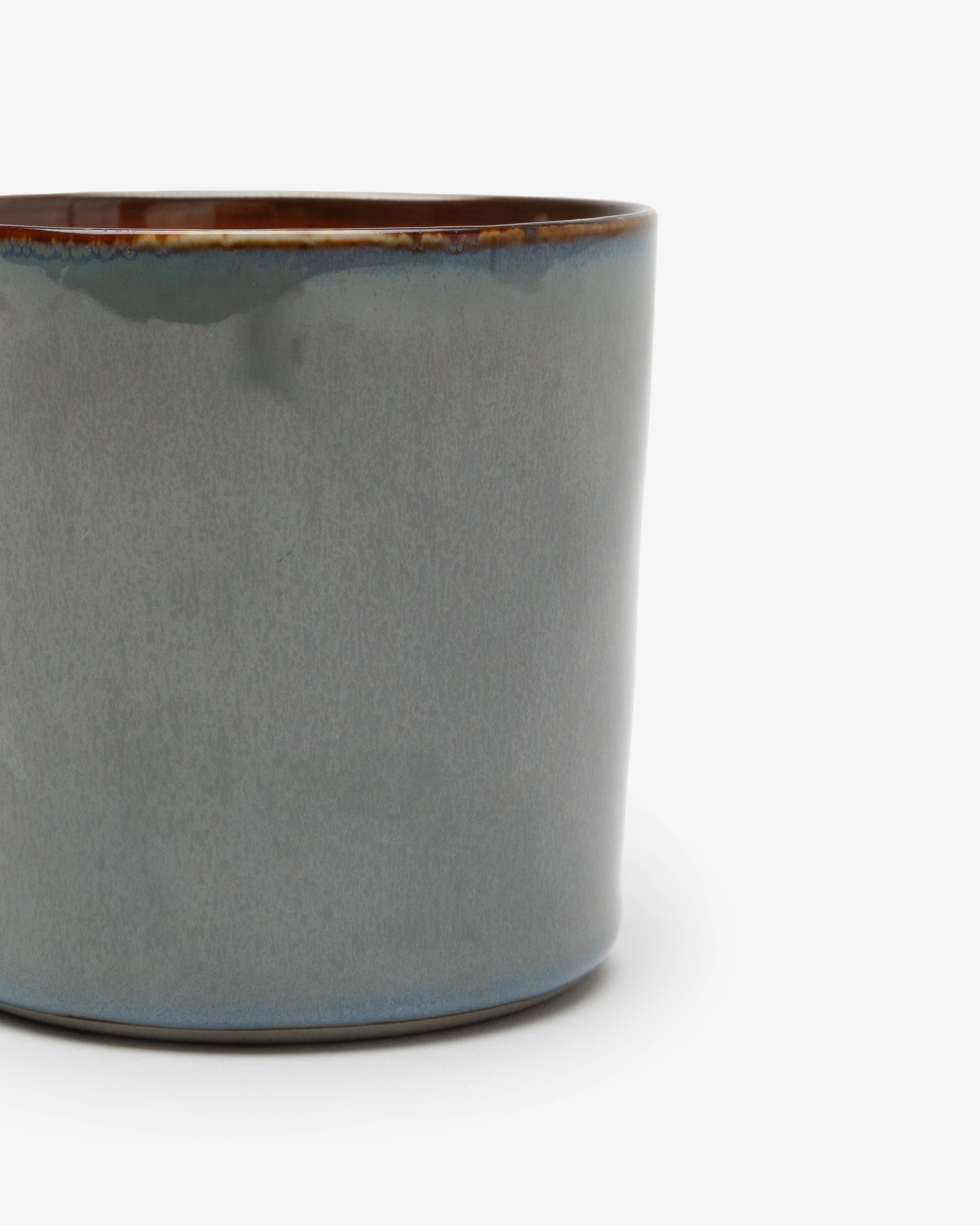 Mug cylinder high smoky blue/rust Terres de rves