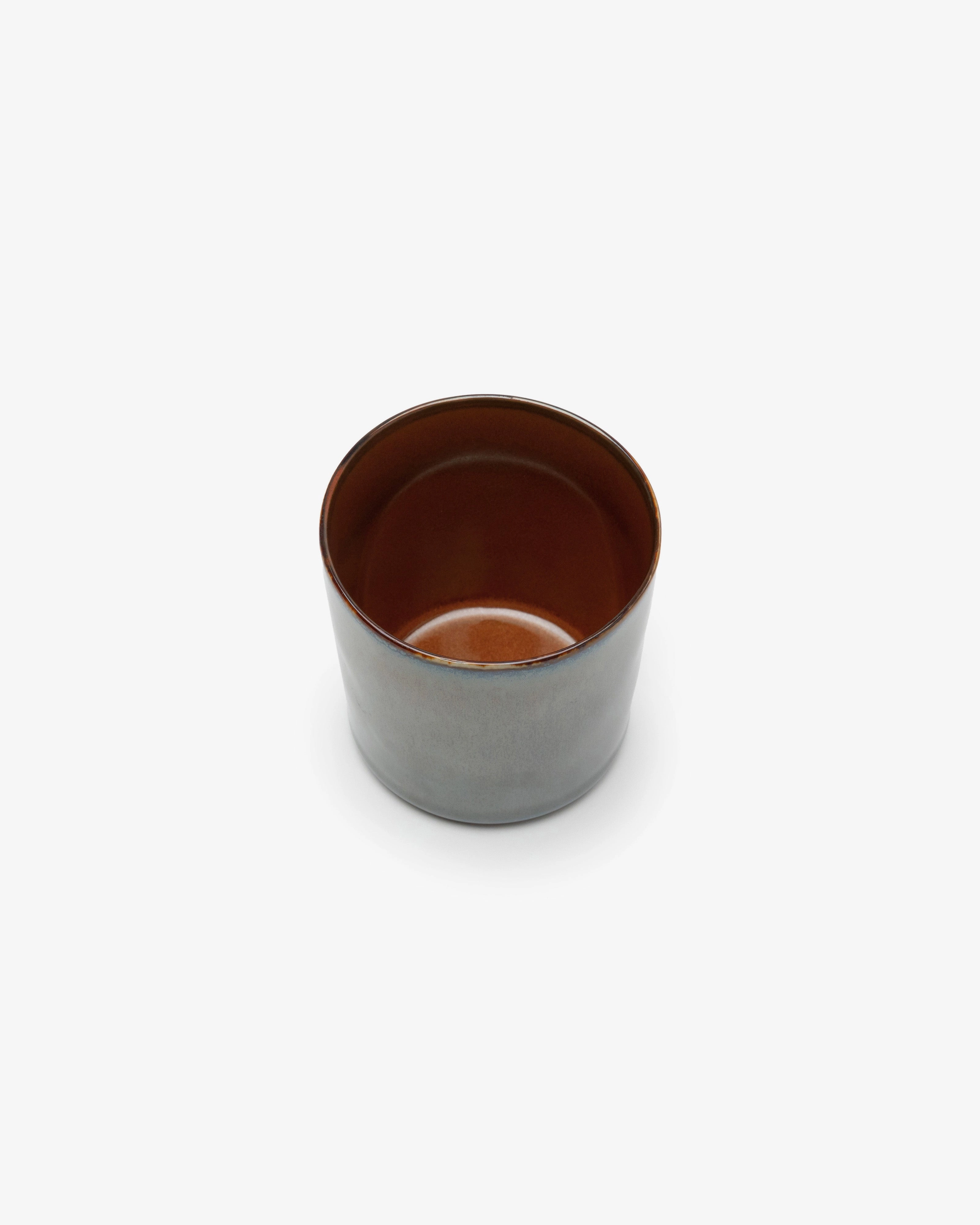 Mug cylinder high smoky blue/rust Terres de rves