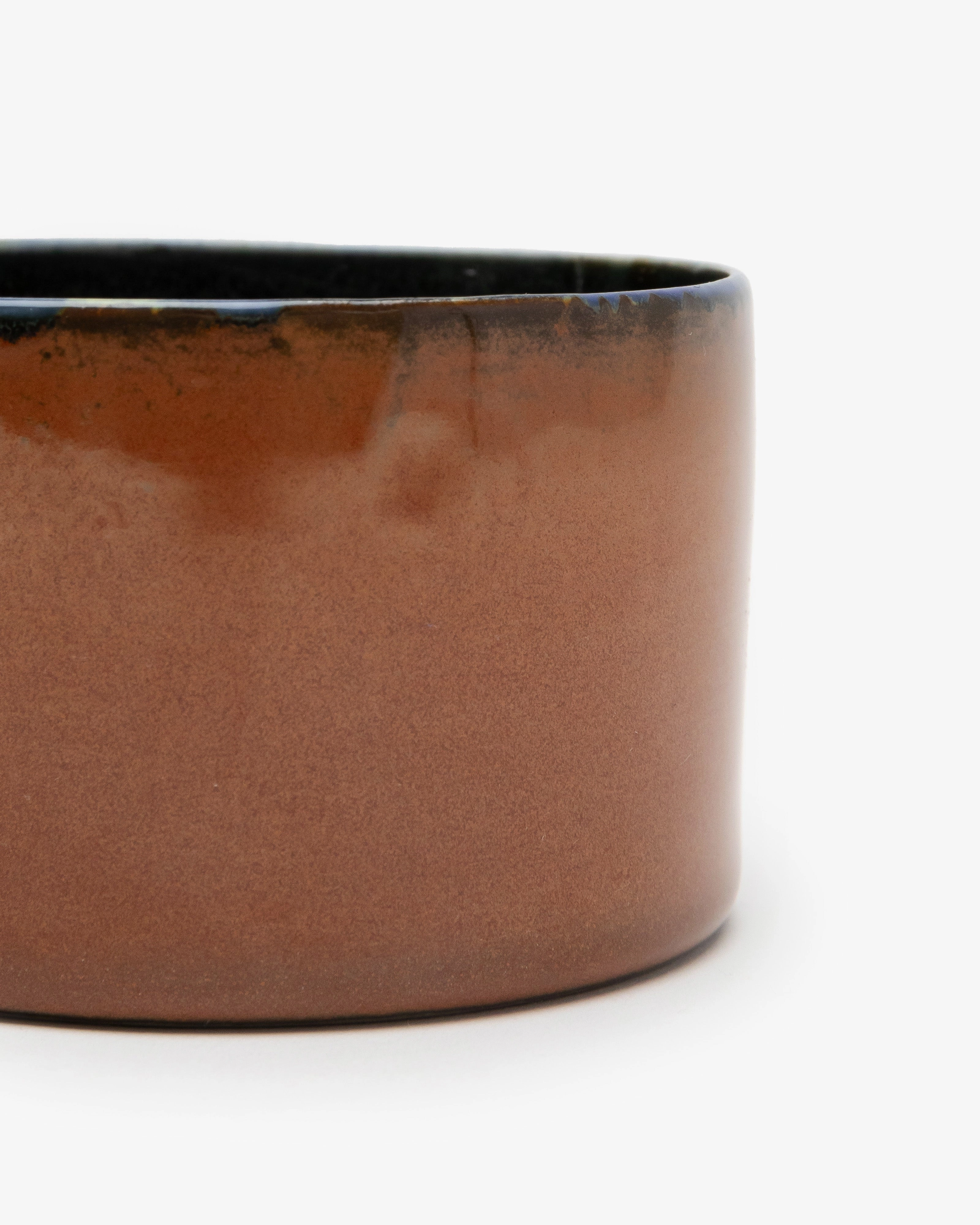 Mug cylinder low rust/dark blue Terres de rves