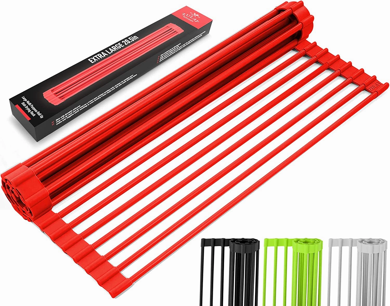 Multipurpose Stainless Steel Roll-Up Sink Drying Rack and Trivet Large