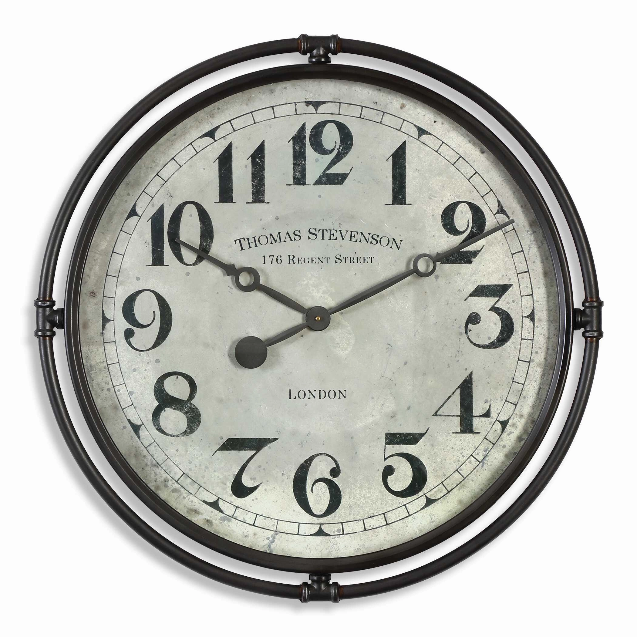 Nakul Wall Clock Smoke Gray Clocks decor discount