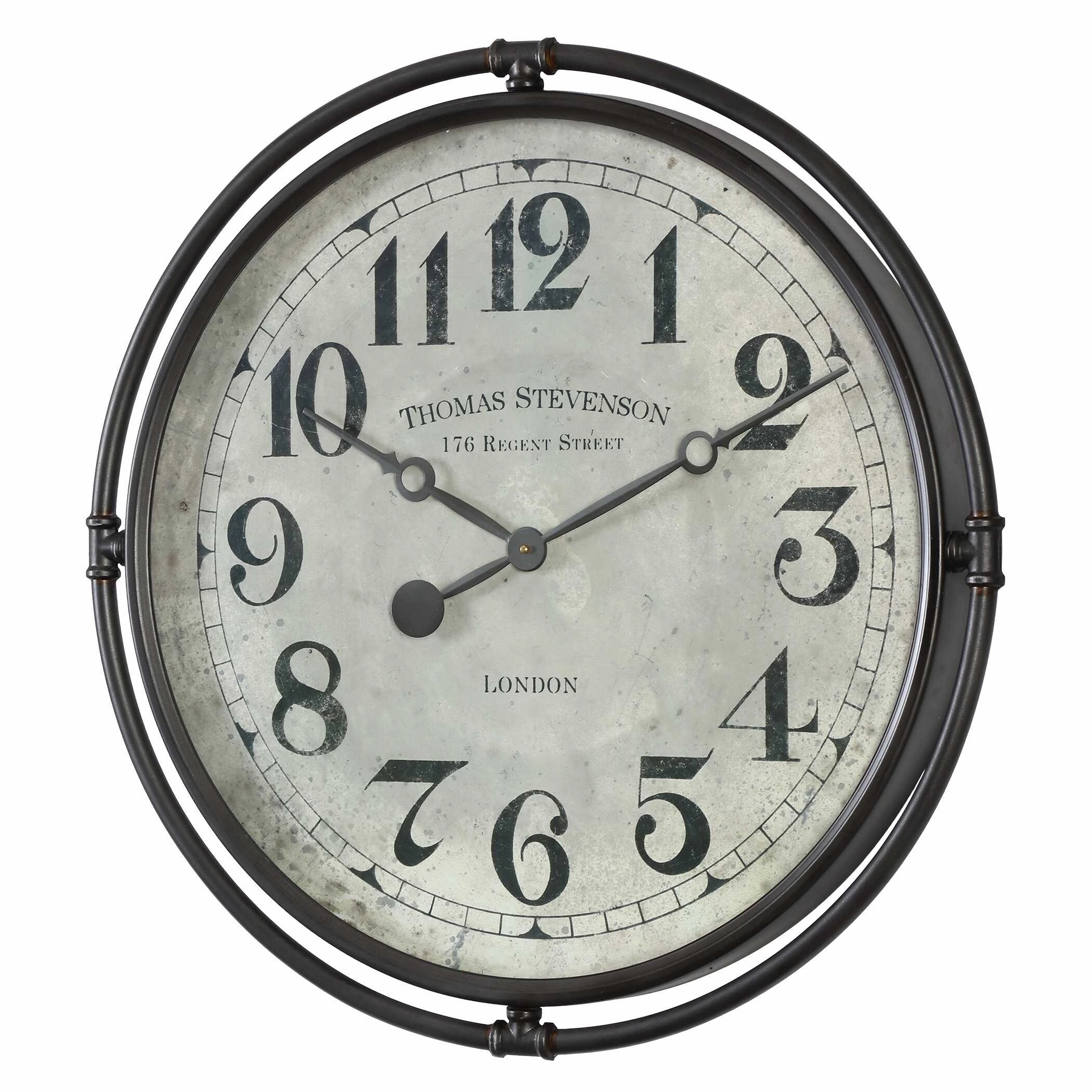Nakul Wall Clock Smoke Gray Clocks decor discount