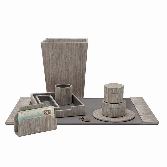 Napali Dark Gray Rectangle Wastebasket