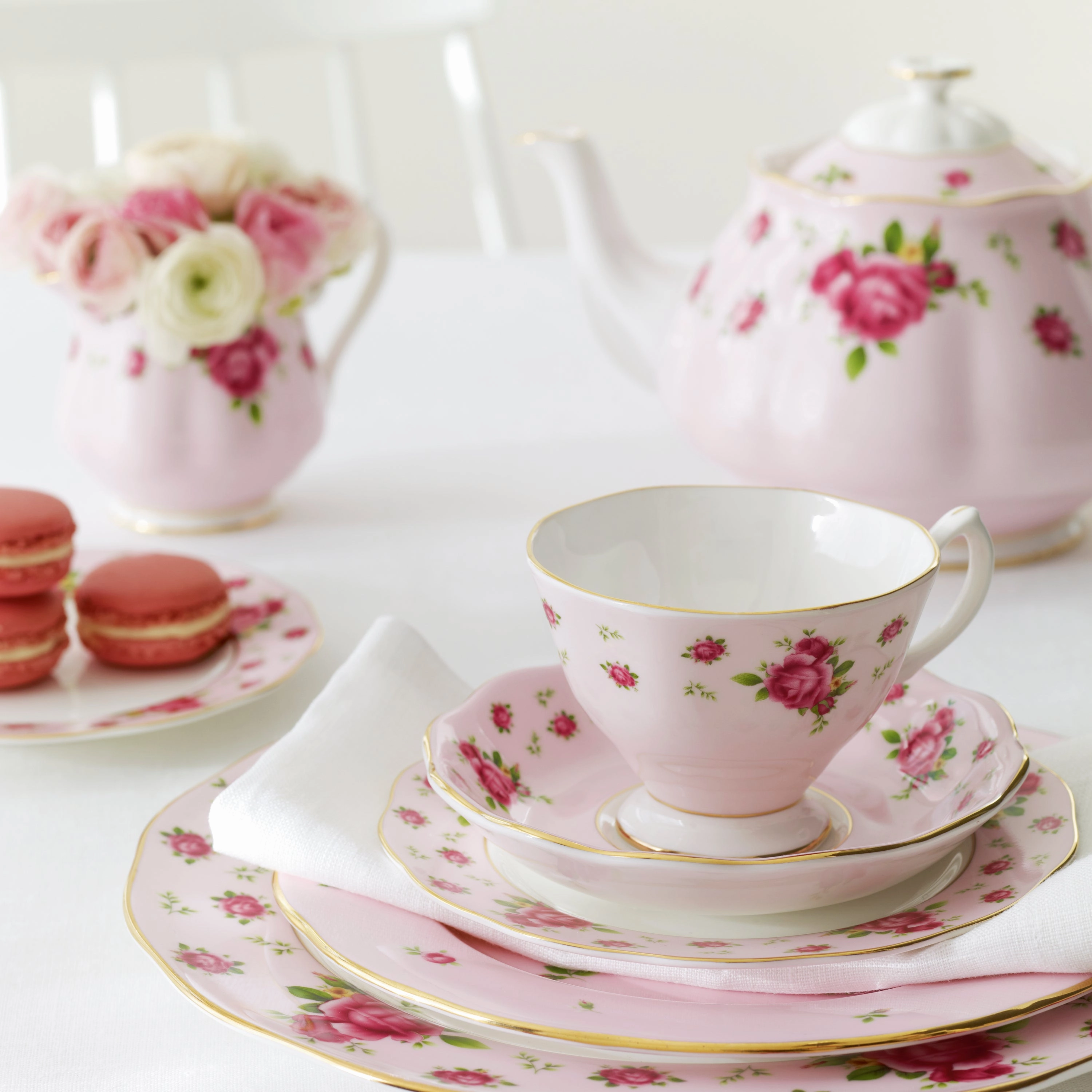 New Country Roses Pink, 5 Piece Set