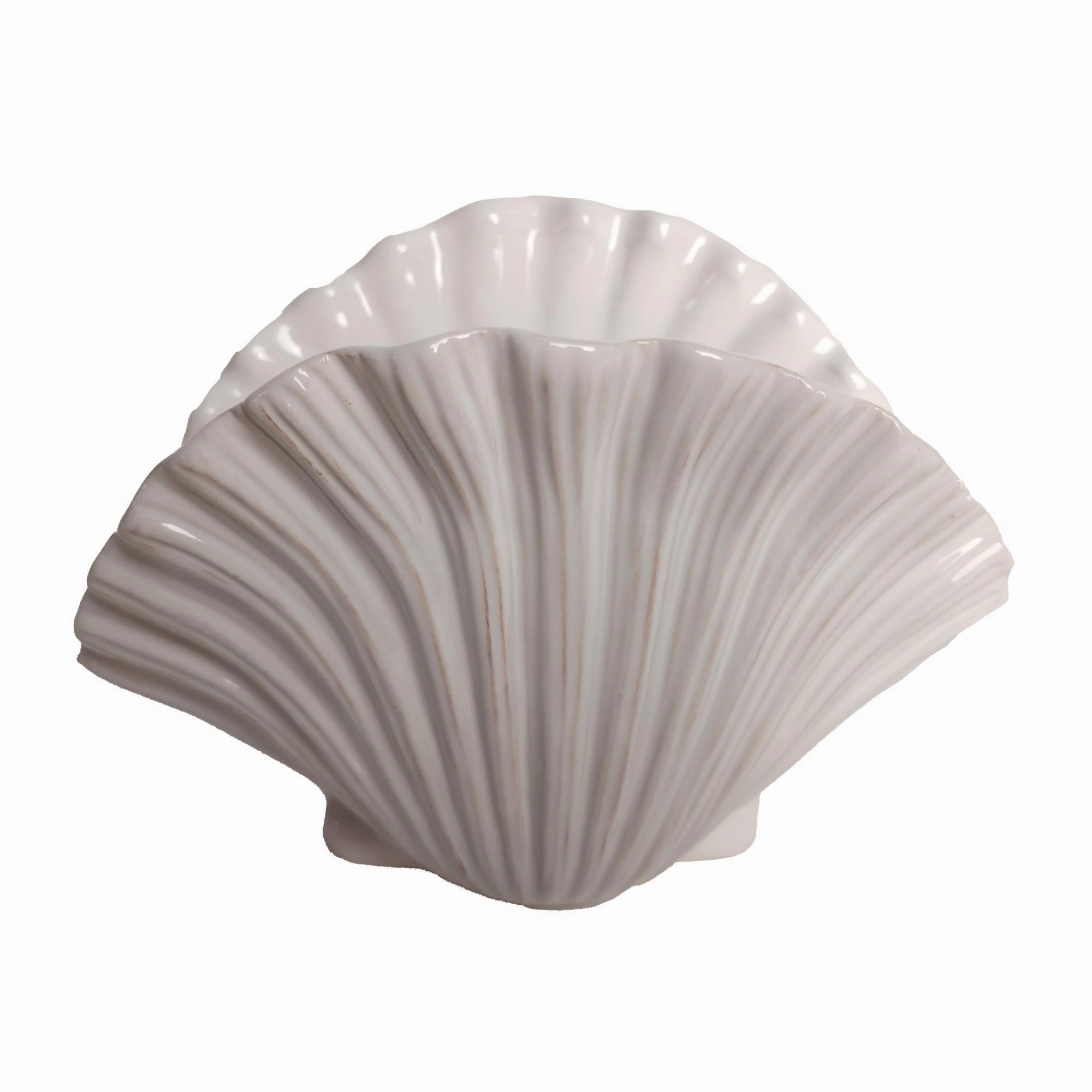 Noah Ceramic White Clam Shell Vase Cheap Vases for home