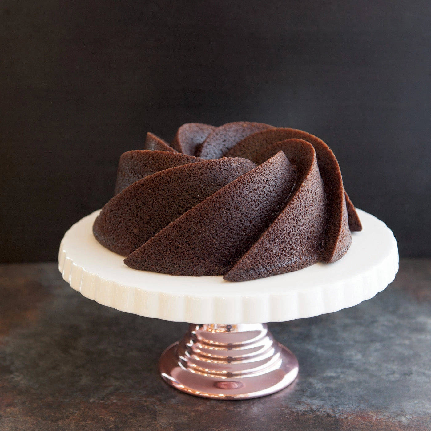 Nordic Ware Cast Aluminum 6  Cup Heritage Bundt Pan, Gold