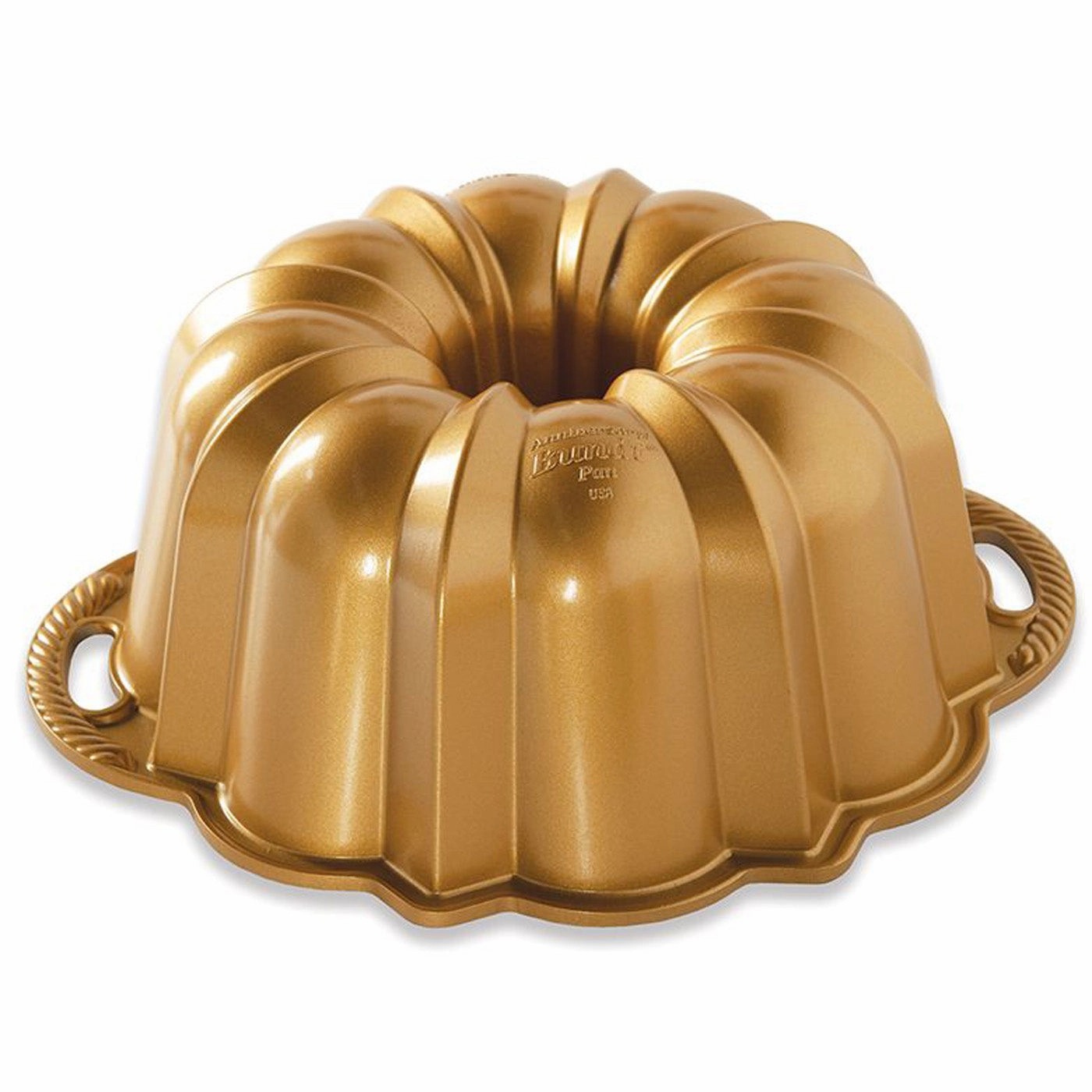 Nordic Ware Cast Aluminum Anniversary Bundt Pan, Gold Bakeware online promo