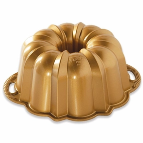 Nordic Ware Cast Aluminum Anniversary Bundt Pan, Gold Bakeware online promo