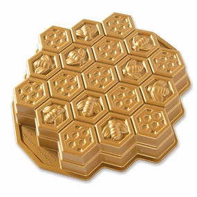 Nordic Ware Cast Aluminum Honeycomb Pull - Apart Pan, Gold Bakeware online promo