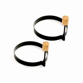Norpro 4-Inch Nonstick Round Pancake and Egg Rings, Set of 2, Black Cooking Tools & Accessories outlet tools