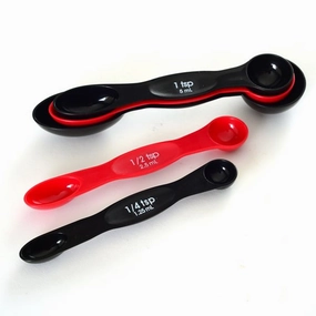 Norpro 5 Piece Nesting Magnetic Measuring Spoon Set 1/4 tsp to 1 tbsp, Red/Black Cooking Tools & Accessories hot price