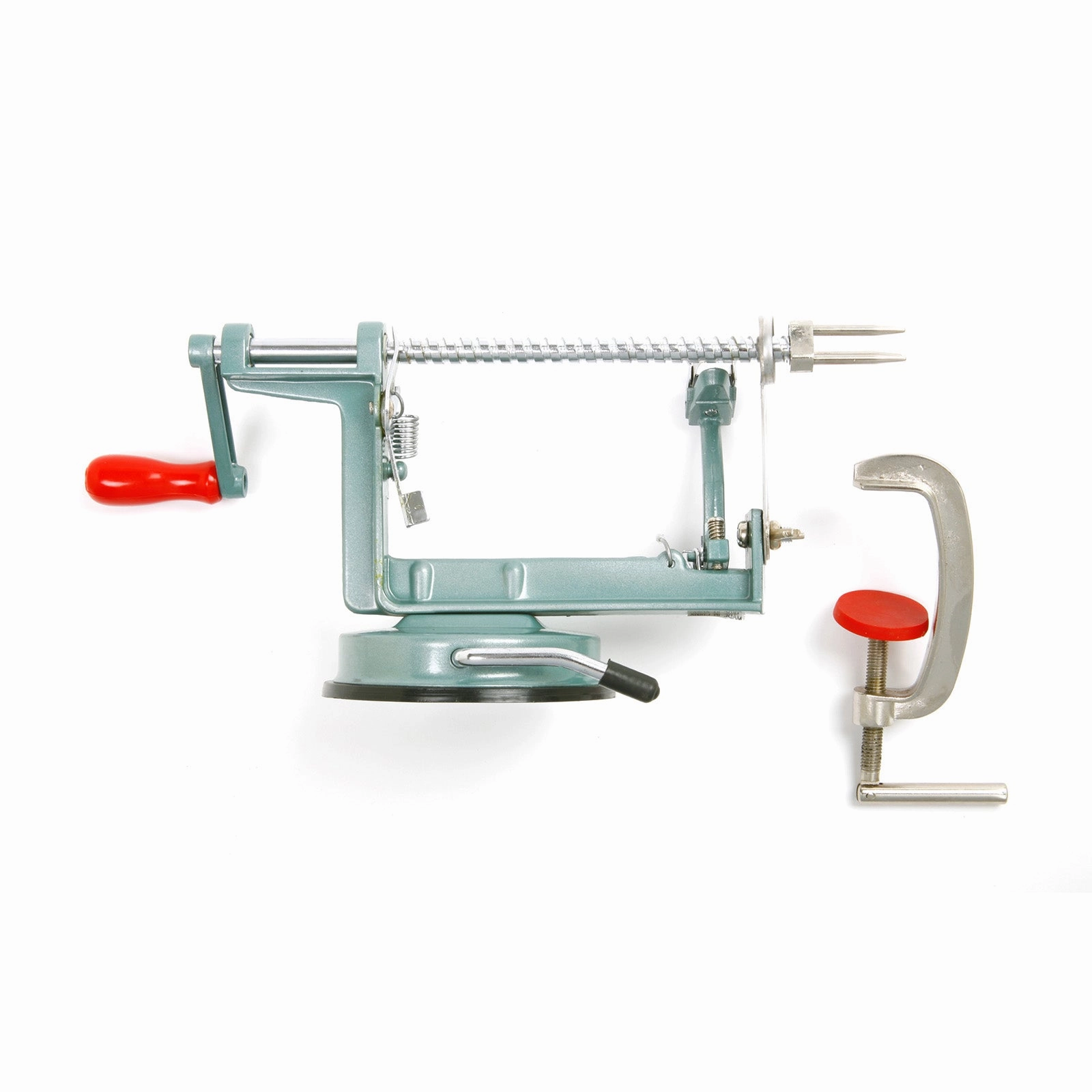 Norpro Apple-Master Parer, Slicer & Corer With Vacuum Base and Clamp for Rough Surfaces, Gray