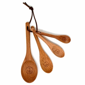 Norpro Beechwood Measuring Spoons, Set of 4 Cooking Tools & Accessories buy more save more